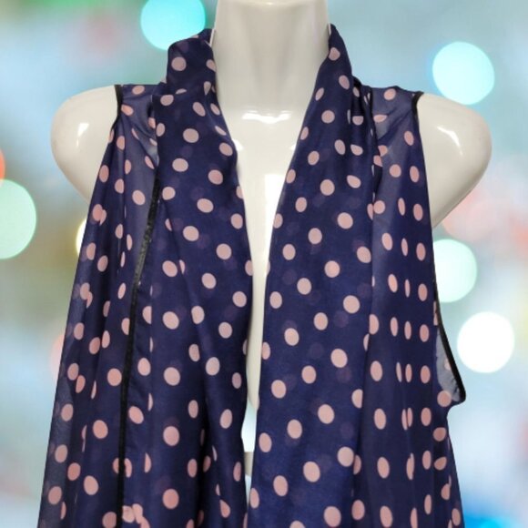 BLUSH pink polka dot open shawl cardigan cover up sheer vest one size fits all - Picture 2 of 4